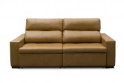 Sofá de couro - Dolce de 2,20 m com duas almofadas de 0,90 cm