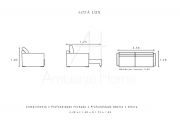 Sofá de couro retrátil - Lux de 2,30 m com assentos de 0,90 cm