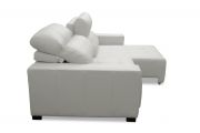 Sofá de couro retrátil - Lux de 2,50 m com assentos de 1,00 m