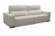 Sofá de couro retrátil - Lux de 2,90 m com assentos de 1,20 m